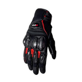 Guantes Ls2 Spark_2 Leather_Ma Negro Rojo